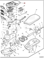 obudowa górna podłokietnika prawa, right armrest top cover, Obere Abdeckung der rechten Armlehne, horní kryt pravé loketní opěrky, dešiniojo porankio viršutinis dangtelis - F702157